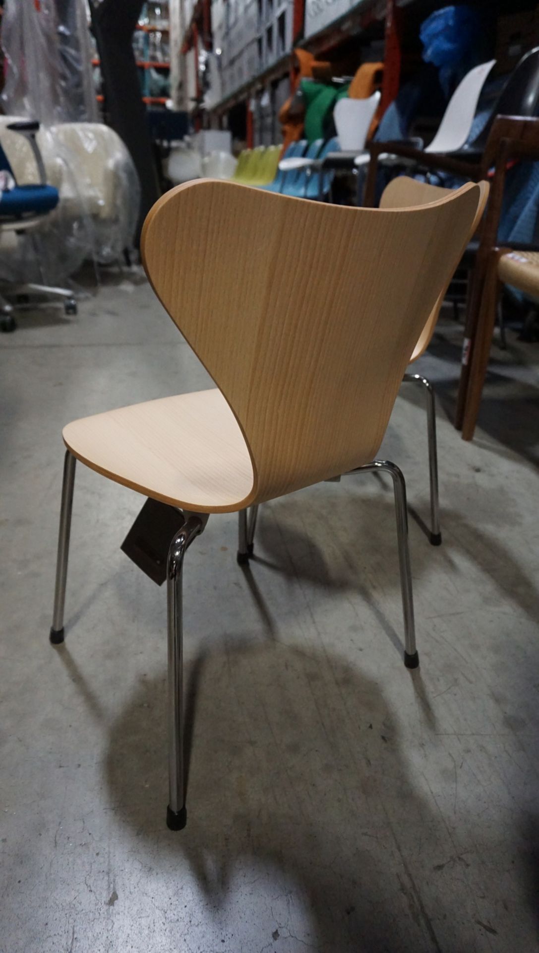 UNITS - FRITZ HANSEN SERIES 7 YOUTH CHAIRS W/ CHROME LEGS (MADE IN DENMARK) ($400 EA. MSRP) - Image 3 of 3