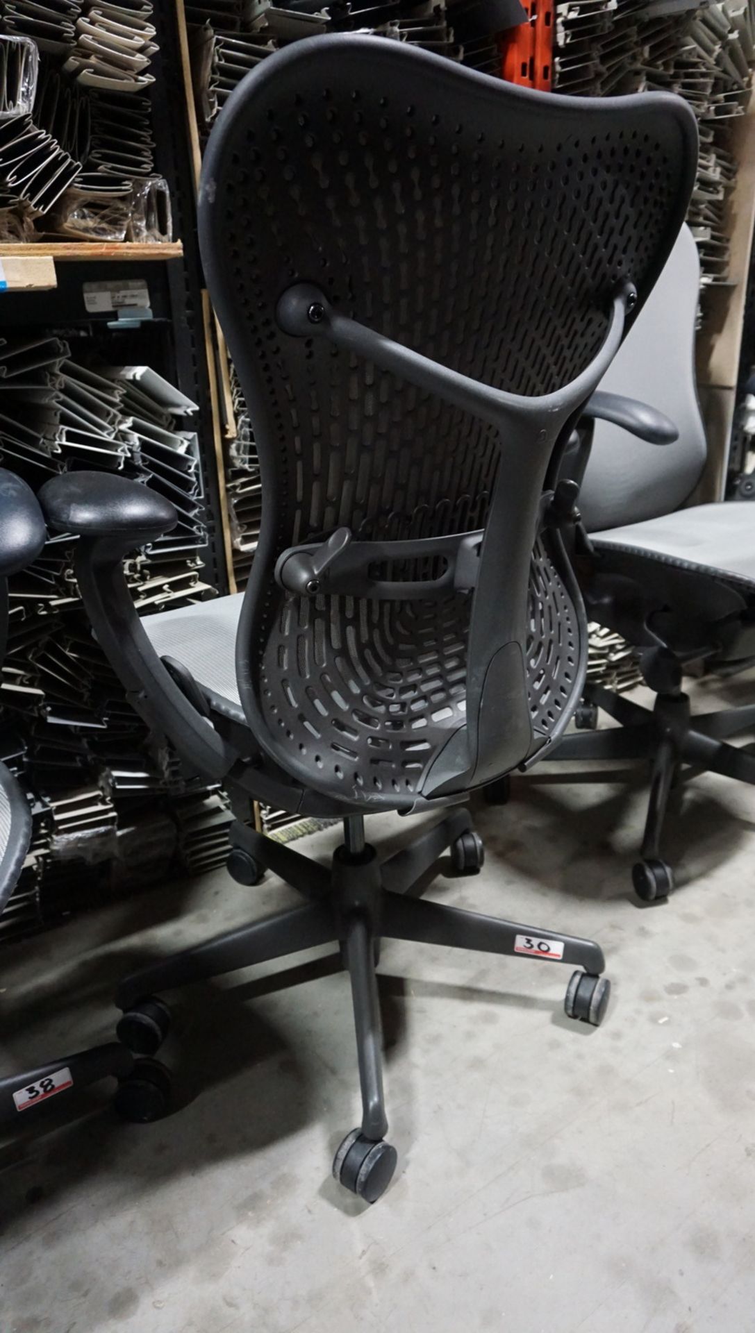 HERMAN MILLER MIRRA 1 OFFICE CHAIR W/ LUMBAR SUPPORT, BACK LOCK, ARM / SEAT ADJUSTMENTS - Image 2 of 2