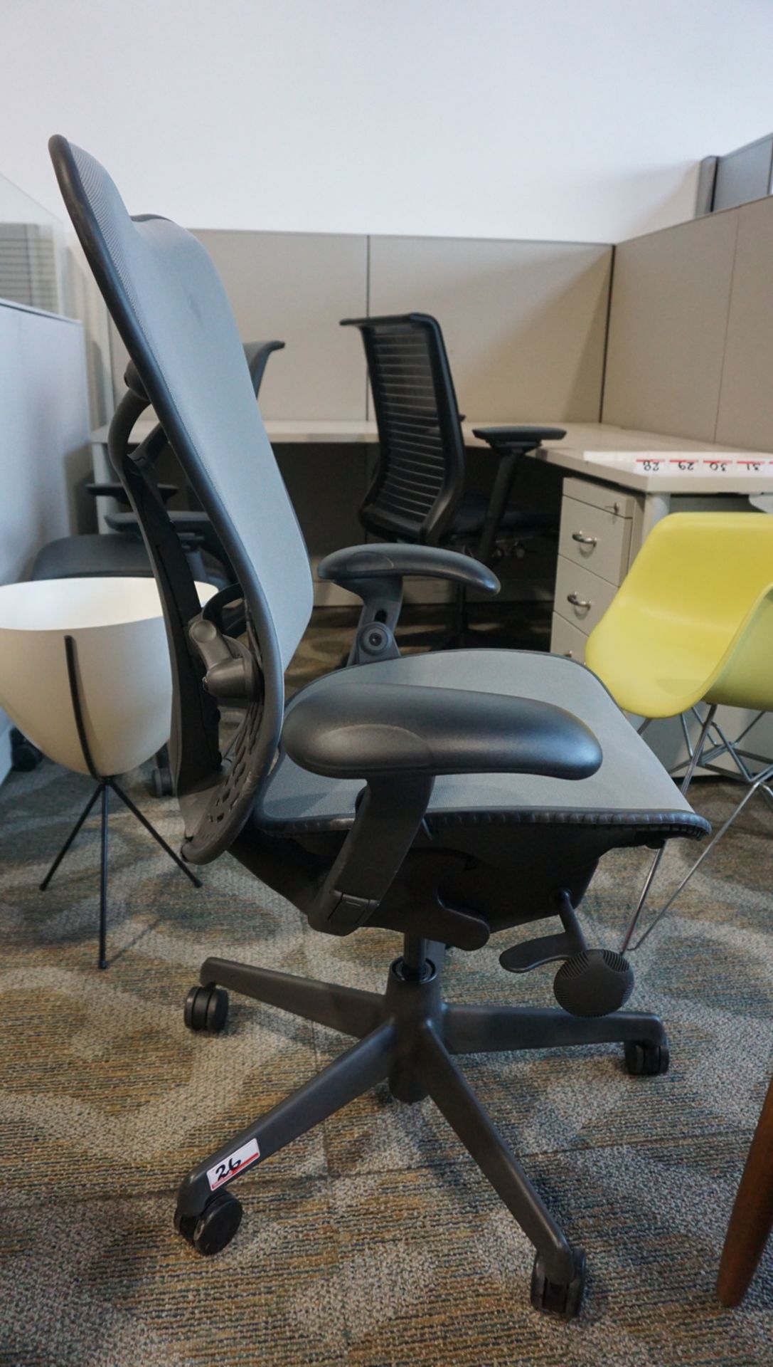 HERMAN MILLER MIRRA 1 OFFICE CHAIR W/ LUMBAR SUPPORT, BACK LOCK, ARM / SEAT ADJUSTMENTS - Image 4 of 5