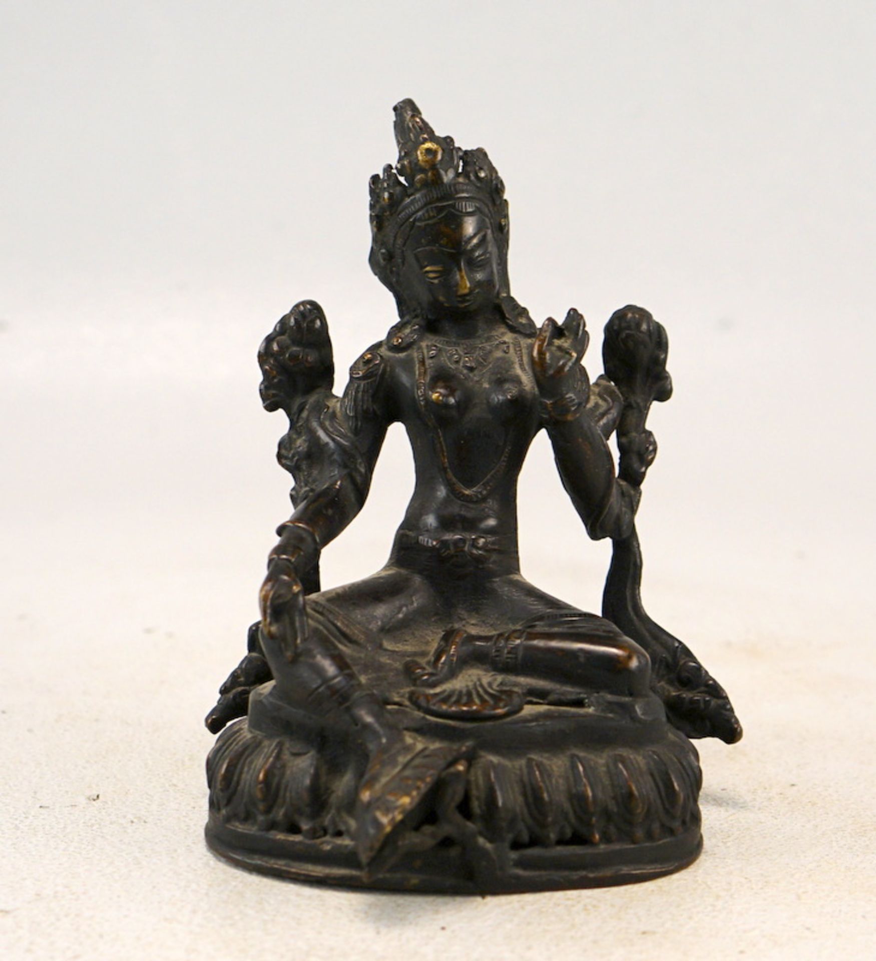 Parvati, Bronzeplastik, Indien oder Nepal, 1. H. 20. Jhd.