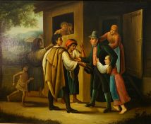 "bei der Wahrsagerin", Genre Bild des Biedermeier, um 1830