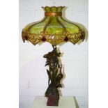 Große figürliche Lampe des Jugendstil