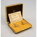 Gucci, Accessory Collection,Florenz: Paar Manschettenknöpfe, X Silver Rare L1518, 80er Jahre