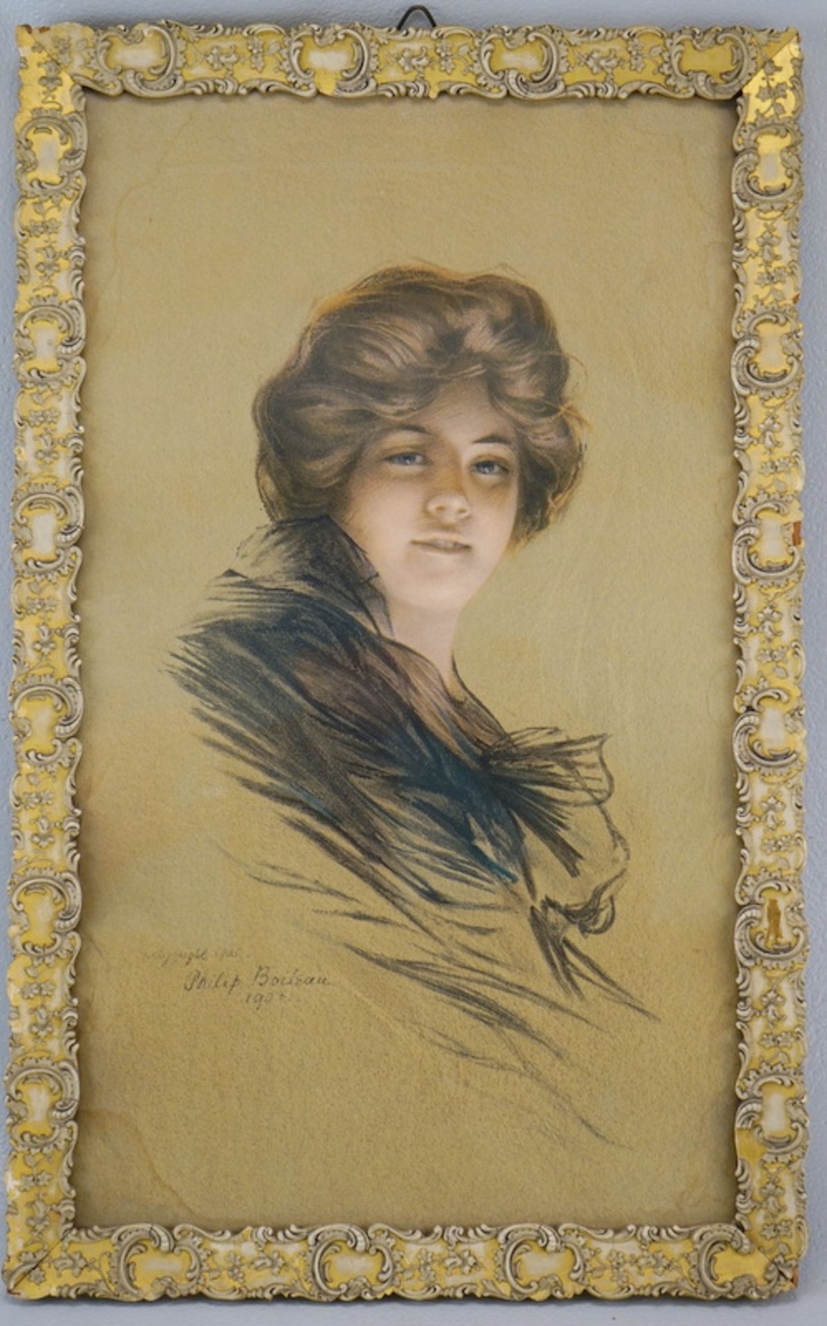 Philip Boileau: Philip Boileau, Bildnis einer jungen Dame, Lithografie, 1905/07 - Image 2 of 3
