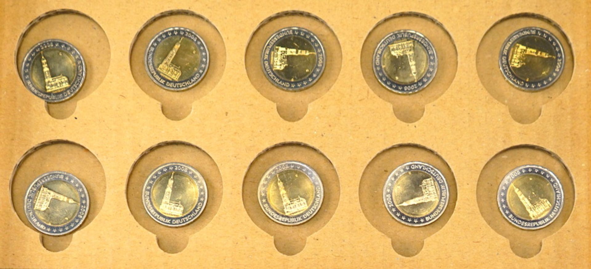 10x 2 Euro-Münze 2008, 1x Starterkit Euro, 1x Diana Memorial Coin - Image 2 of 2