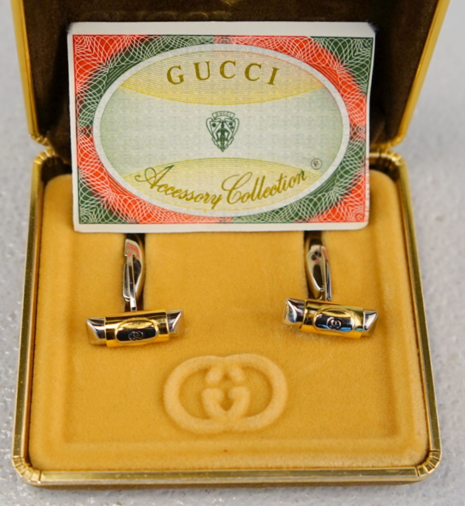 Gucci, Accessory Collection,Florenz: Paar Manschettenknöpfe, X Silver Rare L1518, 80er Jahre - Image 3 of 3