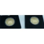 Zwei 100 Euro-Goldmünzen, 2014, je 15,55 g, 999,9 Gold