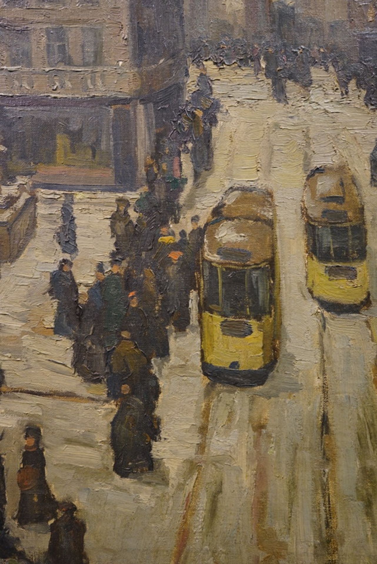 Cürten, Ferdinand Carl: Corneliusplatz in Düsseldorf mit Strassenbahnen - dat. Jan. 1919 - Bild 3 aus 3