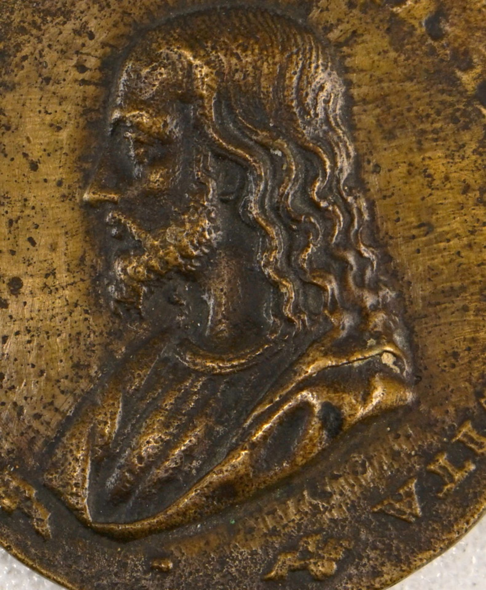 Bronzeplakette "Faustina" und Wallfahrtsmedaille, um 1900 - Image 3 of 4