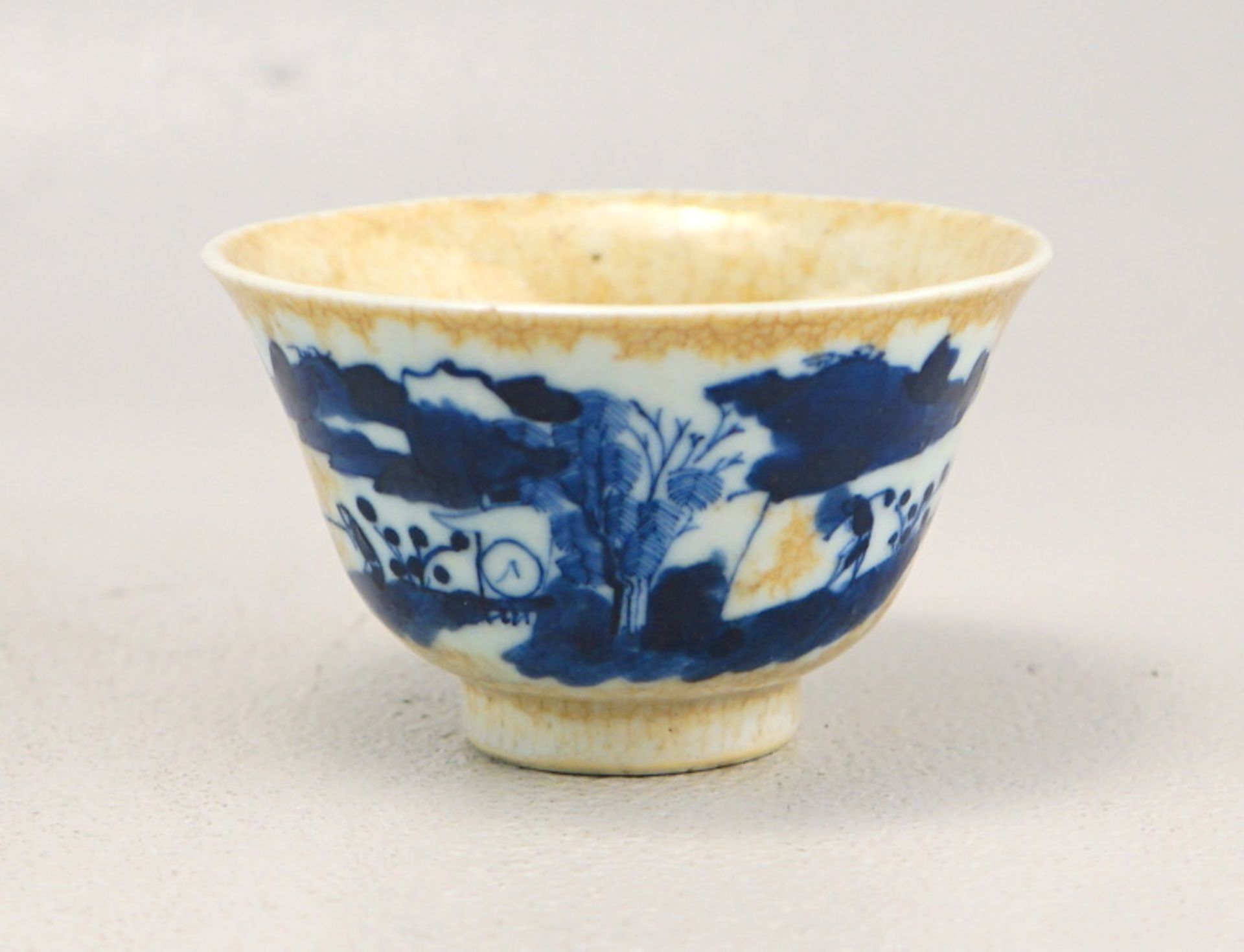 Koppchen unterglasurblau, Yuan Stil, 19. Jhd.