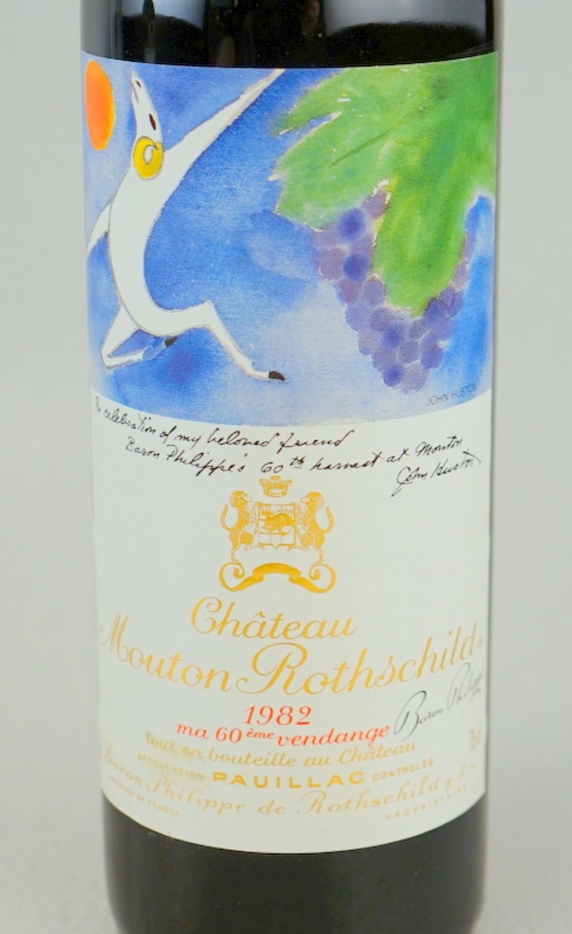 Chateau Mouton Rothschild, 1982, Etikett von John Houston - Image 2 of 2