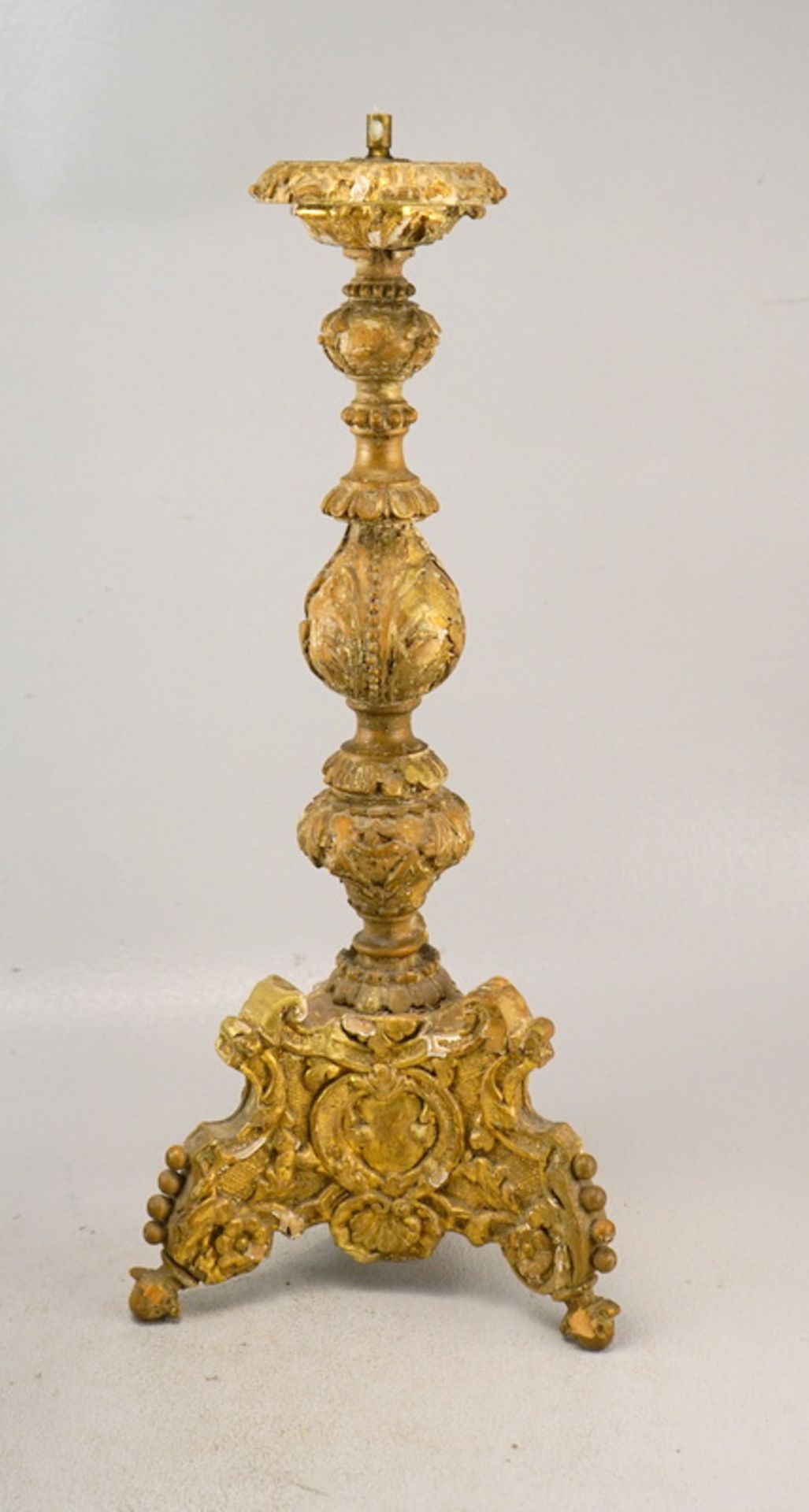 Altarleuchter, geschnitzt und vergoldet, Frankreich 18. Jhd.