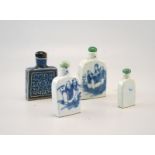 Vier Antike Snuff Bottles 19. Jhd. China