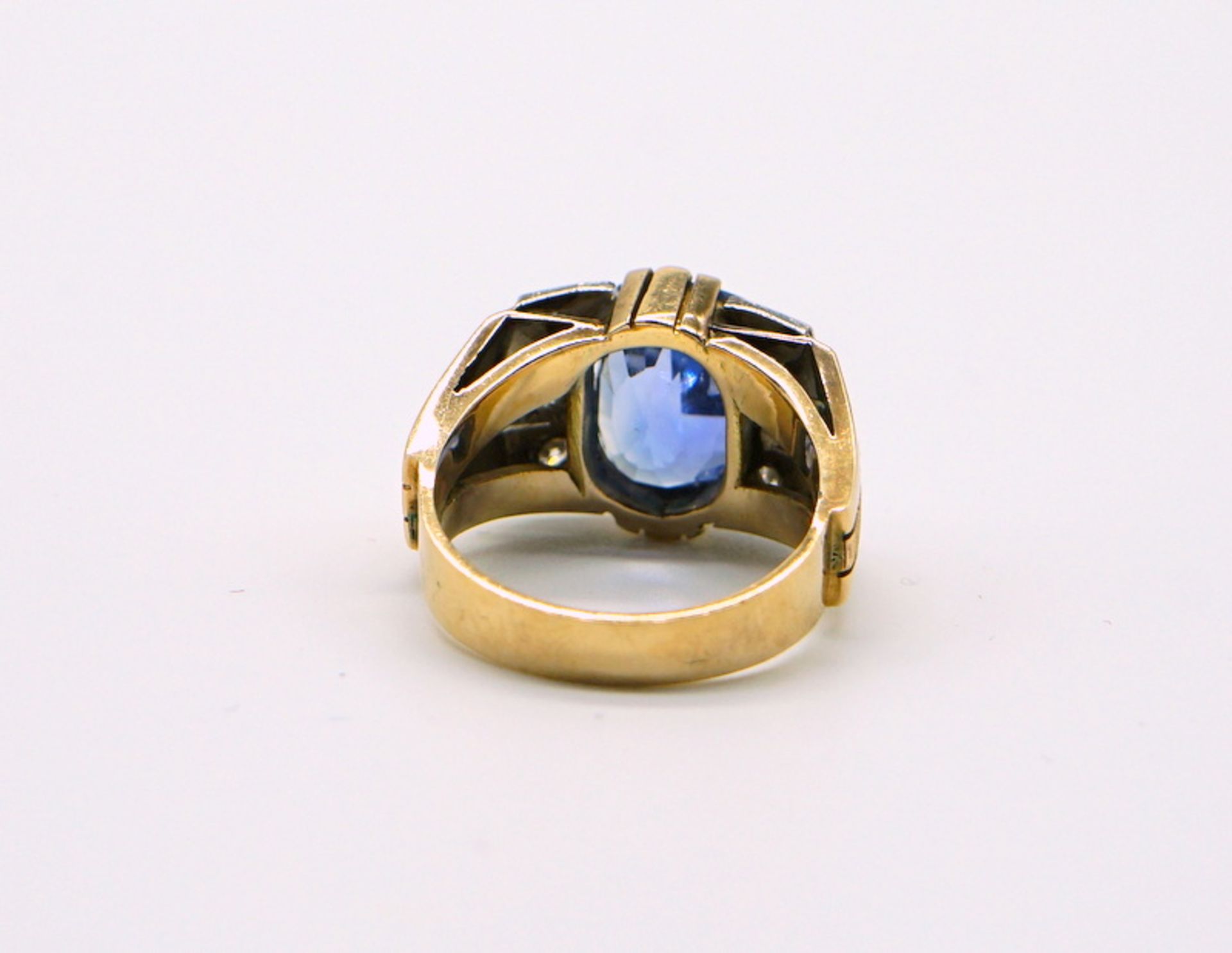 Saphir-Brillant-Ring, 585 GG - Image 3 of 3