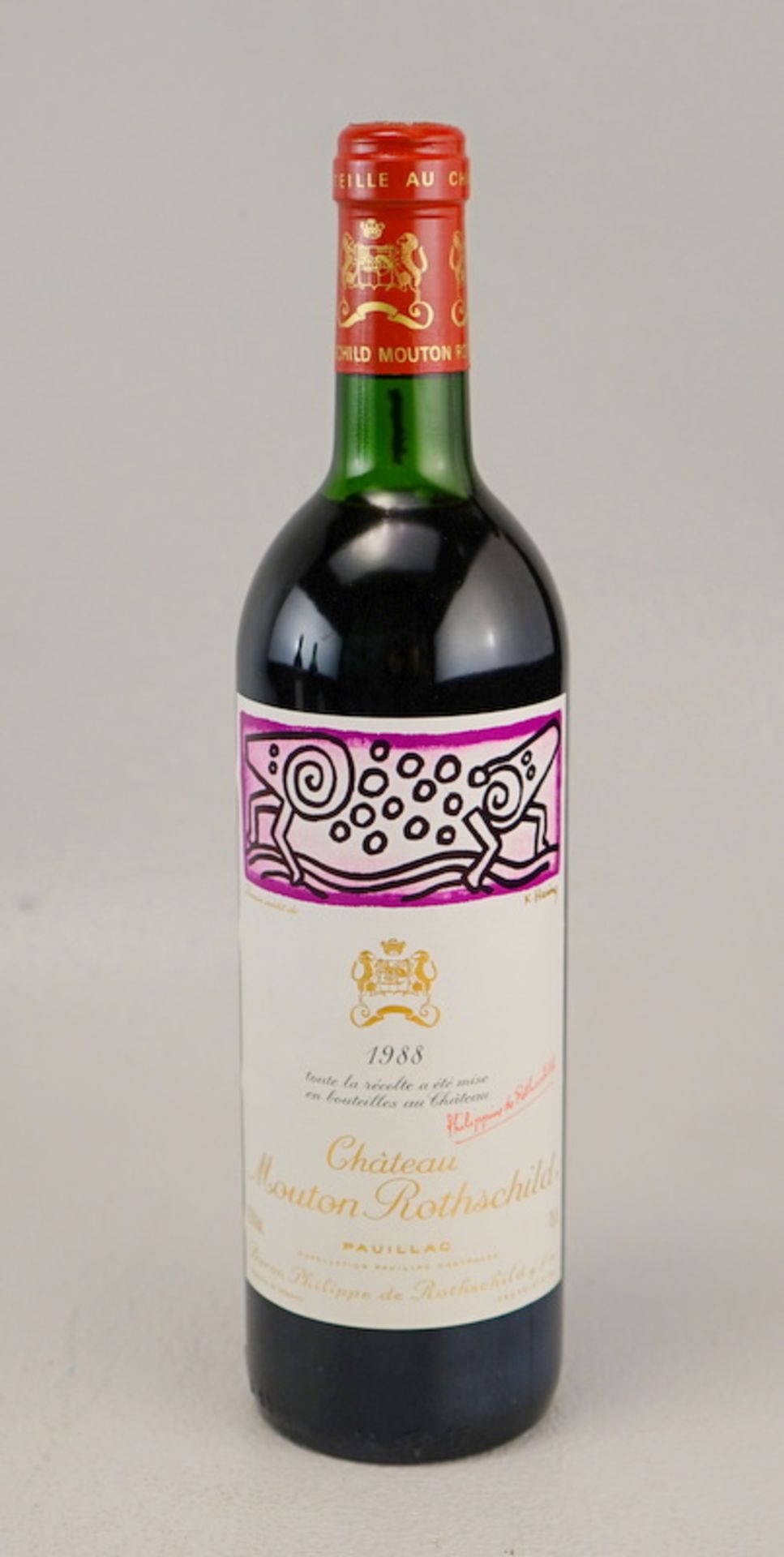 Chateau Mouton Rothschild, 1988, Etikett von Keith Haring