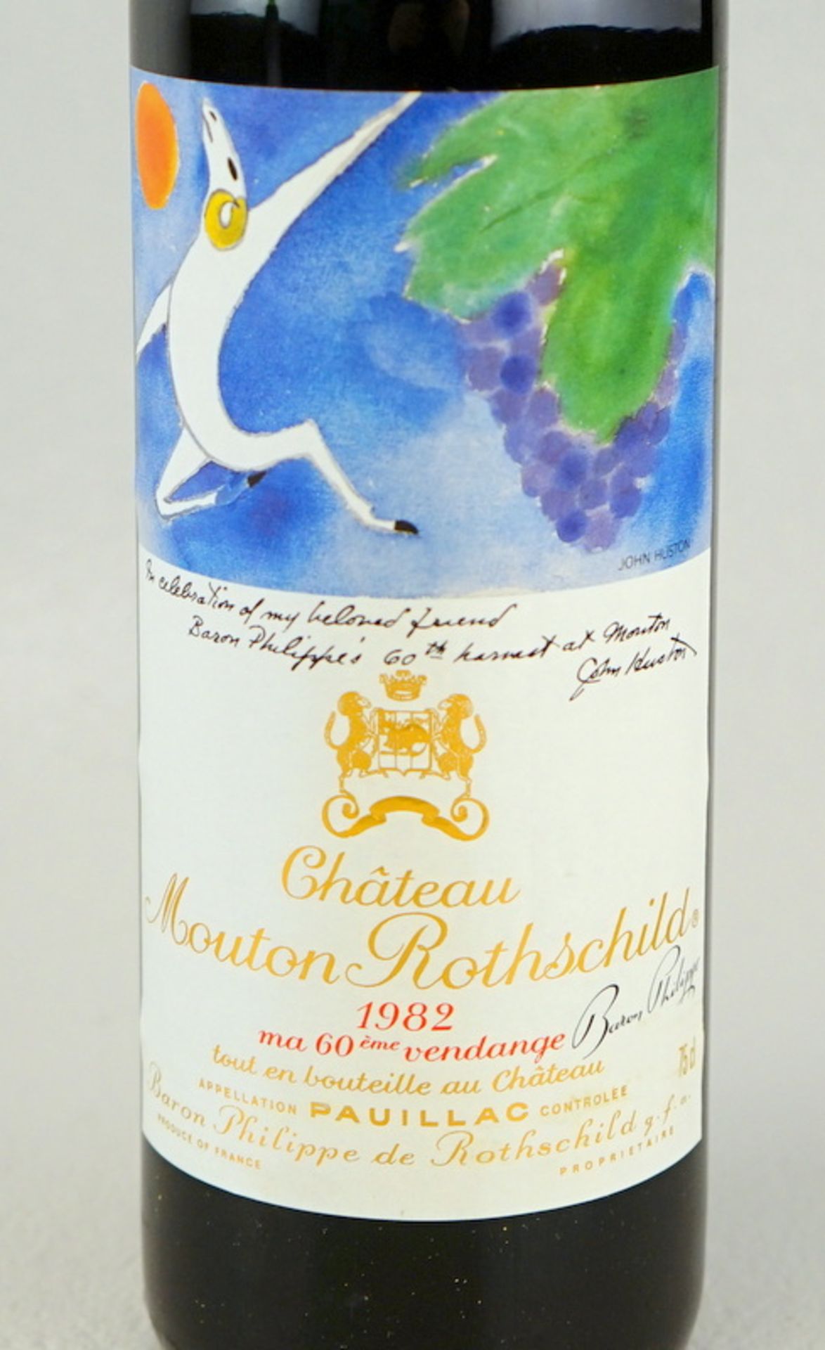 Chateau Mouton Rothschild, 1982, Etikett von John Houston - Image 2 of 2