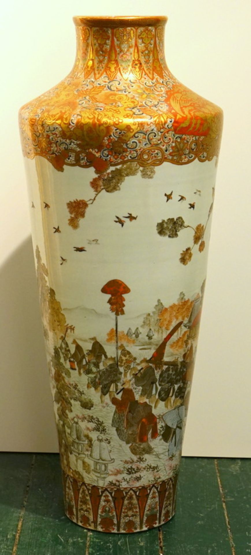 Bedeutende Japanische Vase Prozession der Inari- Meiji-Epoche - Bild 6 aus 9