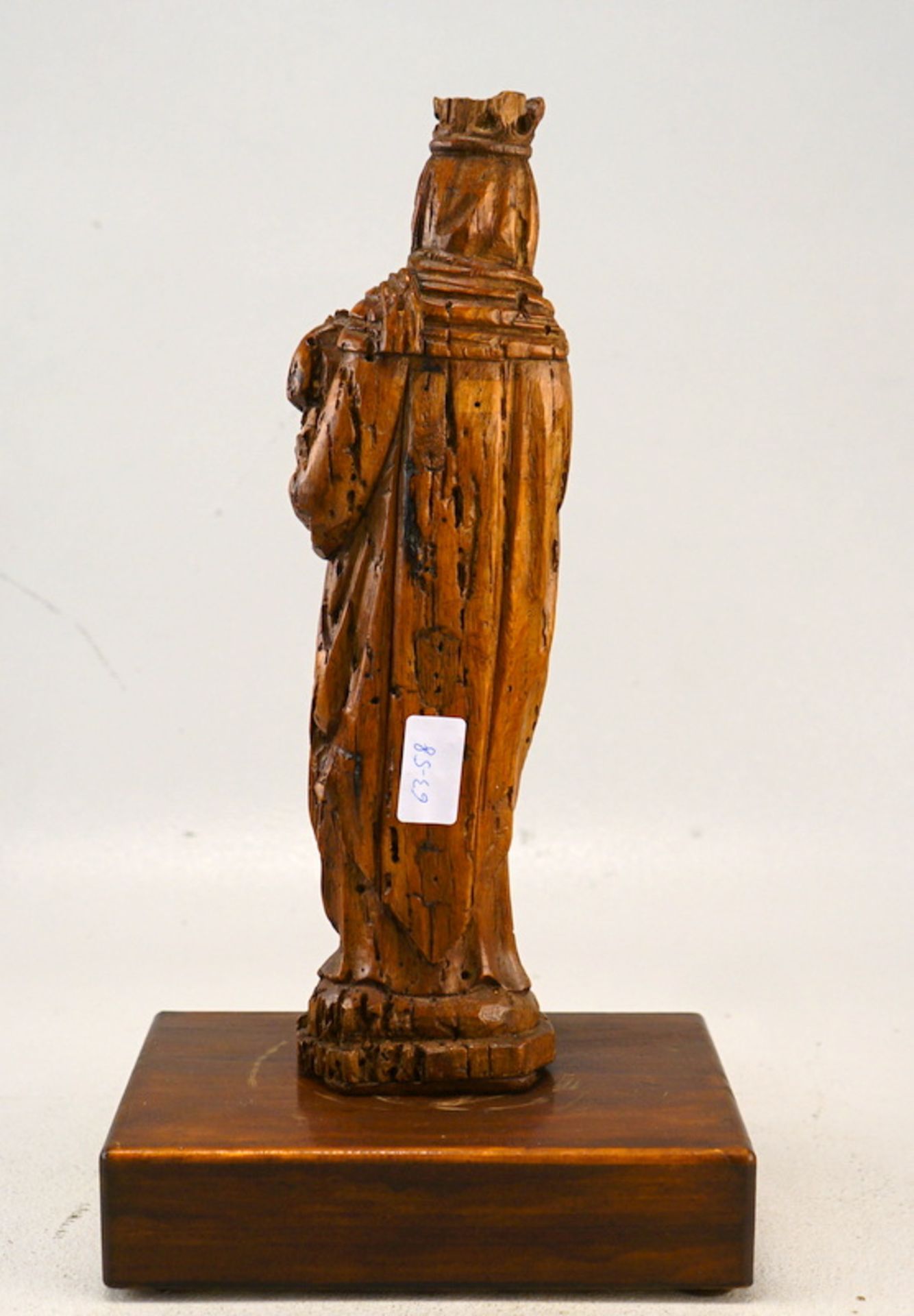 Gottesmutter nach gotischem Vorbild, Holz geschnitzt - Image 3 of 3