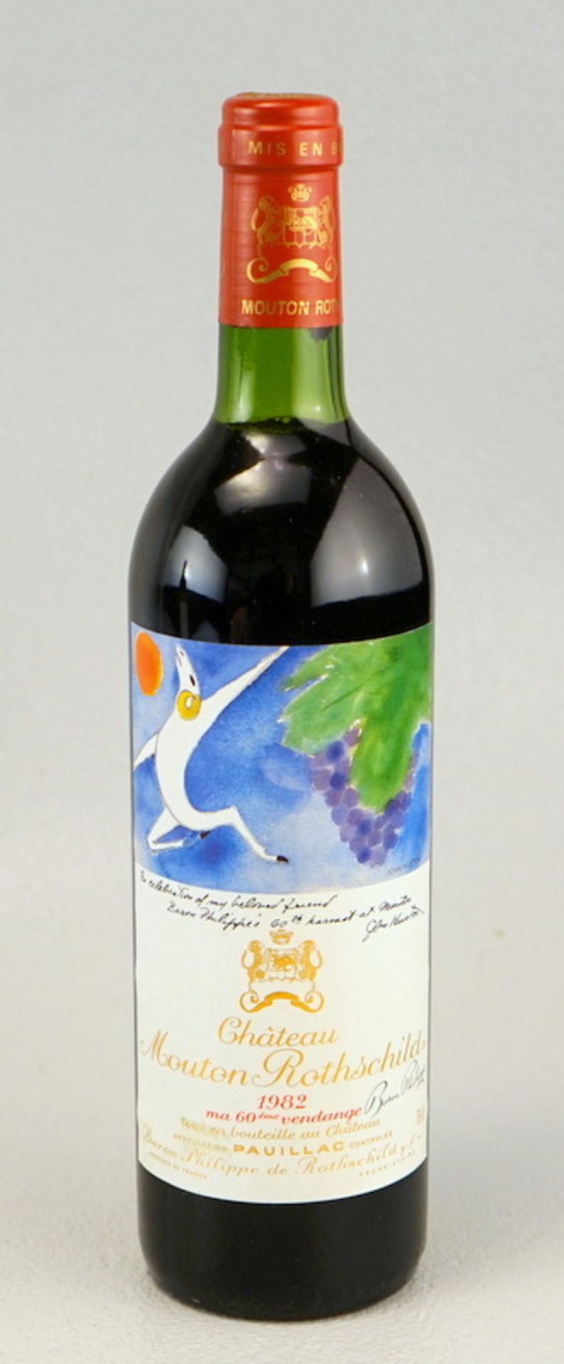 Chateau Mouton Rothschild, 1982, Etikett von John Houston