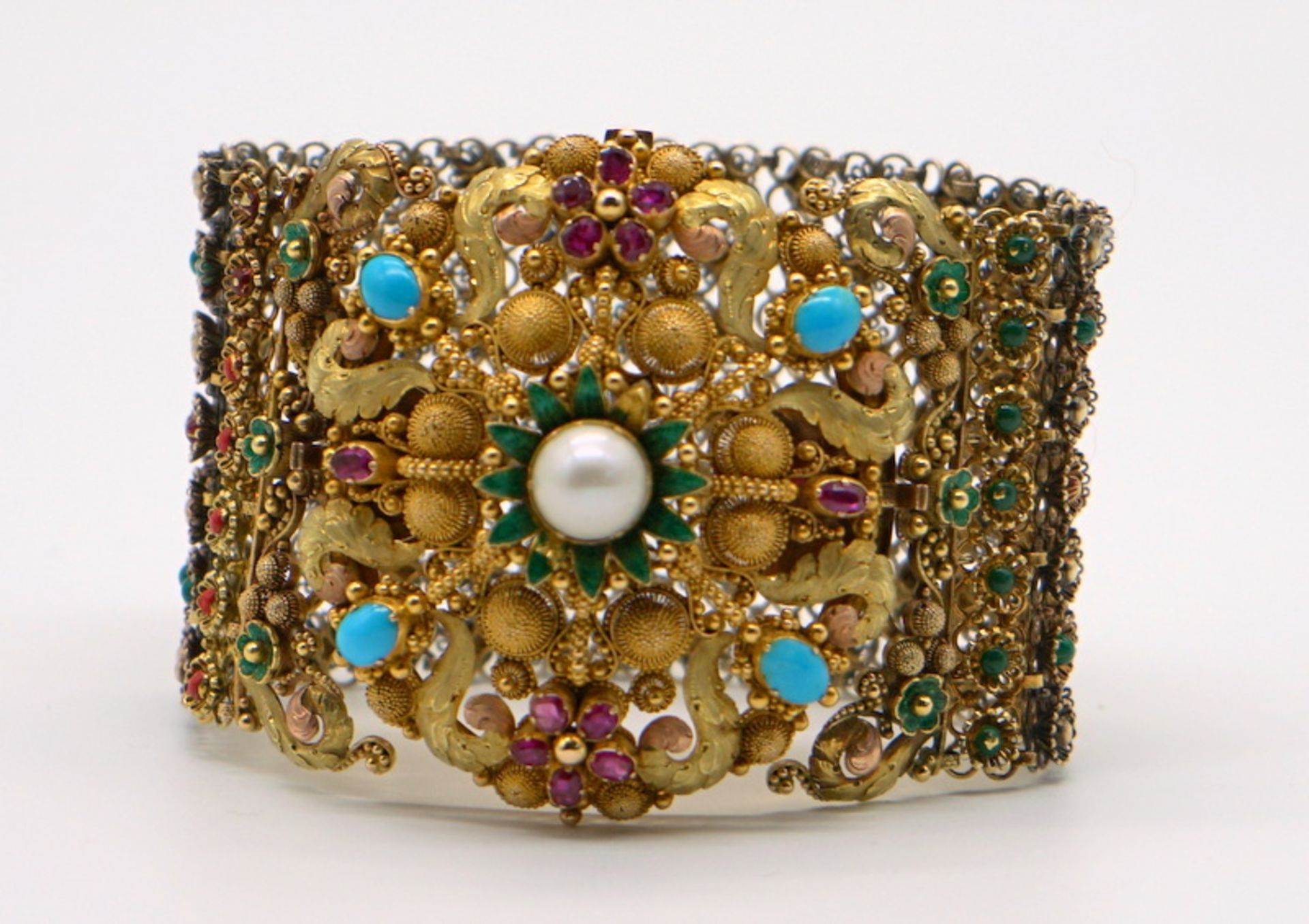 Antikes Armband in Goldfiligran, englisch, um 1820