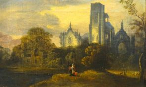 Weiss, Johan Baptist: Englische Landschaft mit Kirchenruine