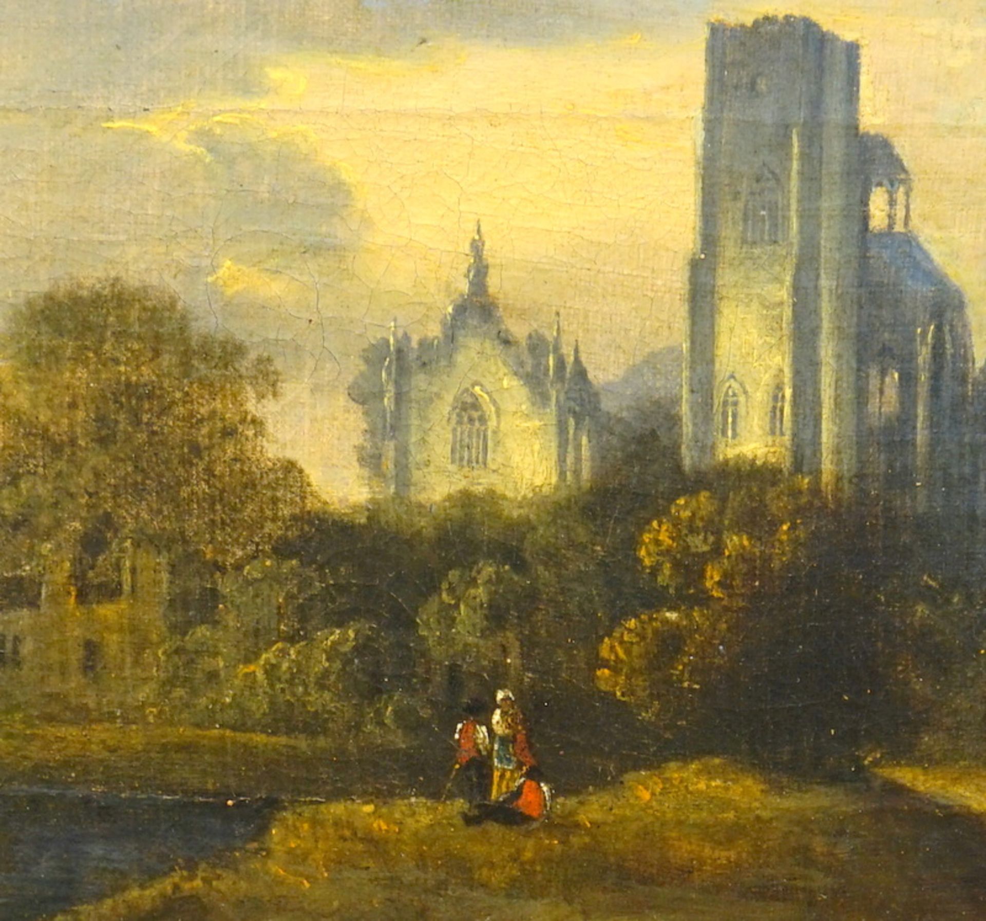 Weiss, Johan Baptist: Englische Landschaft mit Kirchenruine - Bild 2 aus 4