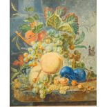 Haakman, Cornelia Maria: Früchtestilleben, Aquarell auf Papier, 1805