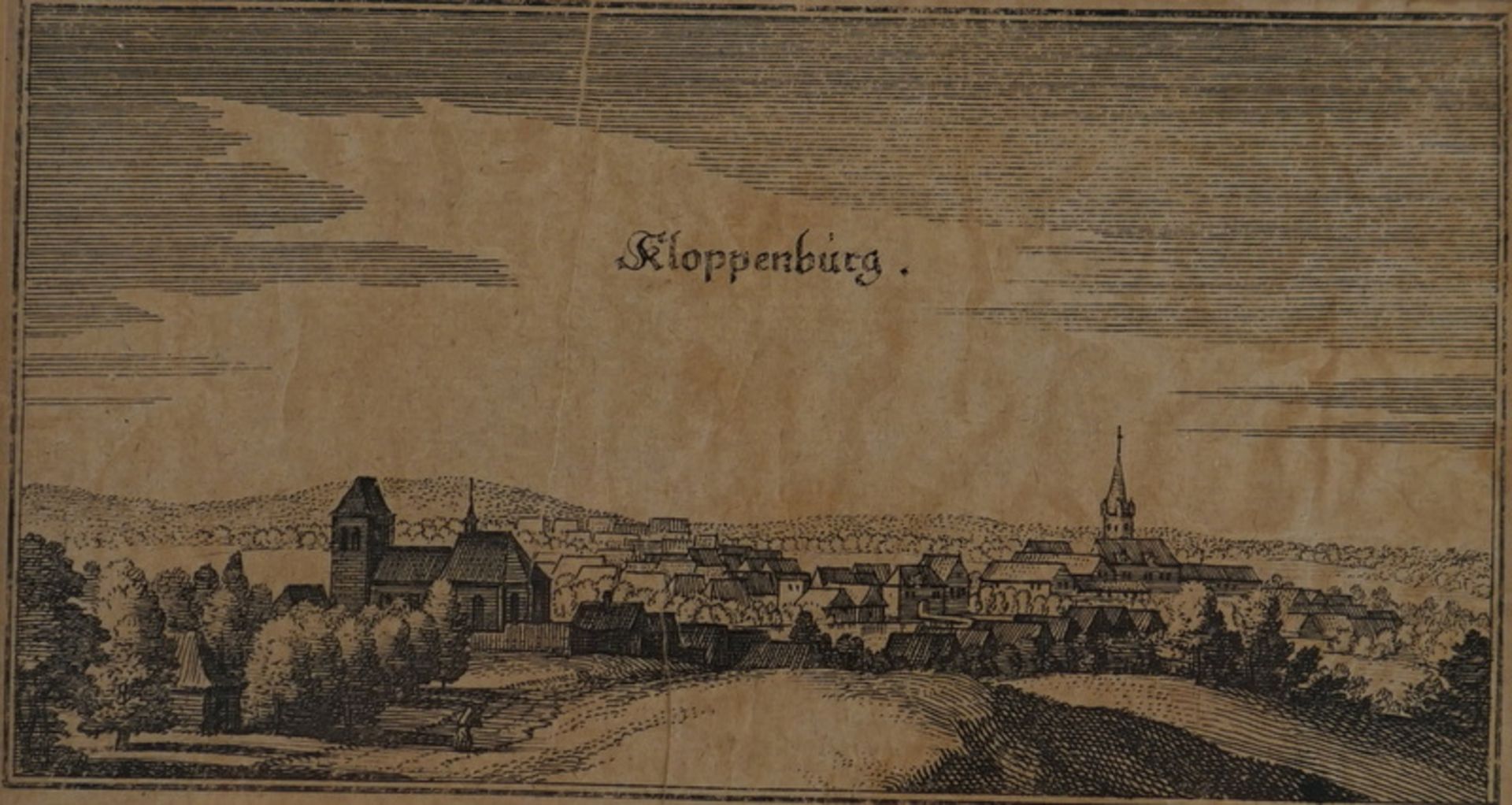 Merian, Matthäus: Drei Stadtansichten (Siegen, Cloppenburg, Werle), Merian, 17. Jh. - Bild 2 aus 2