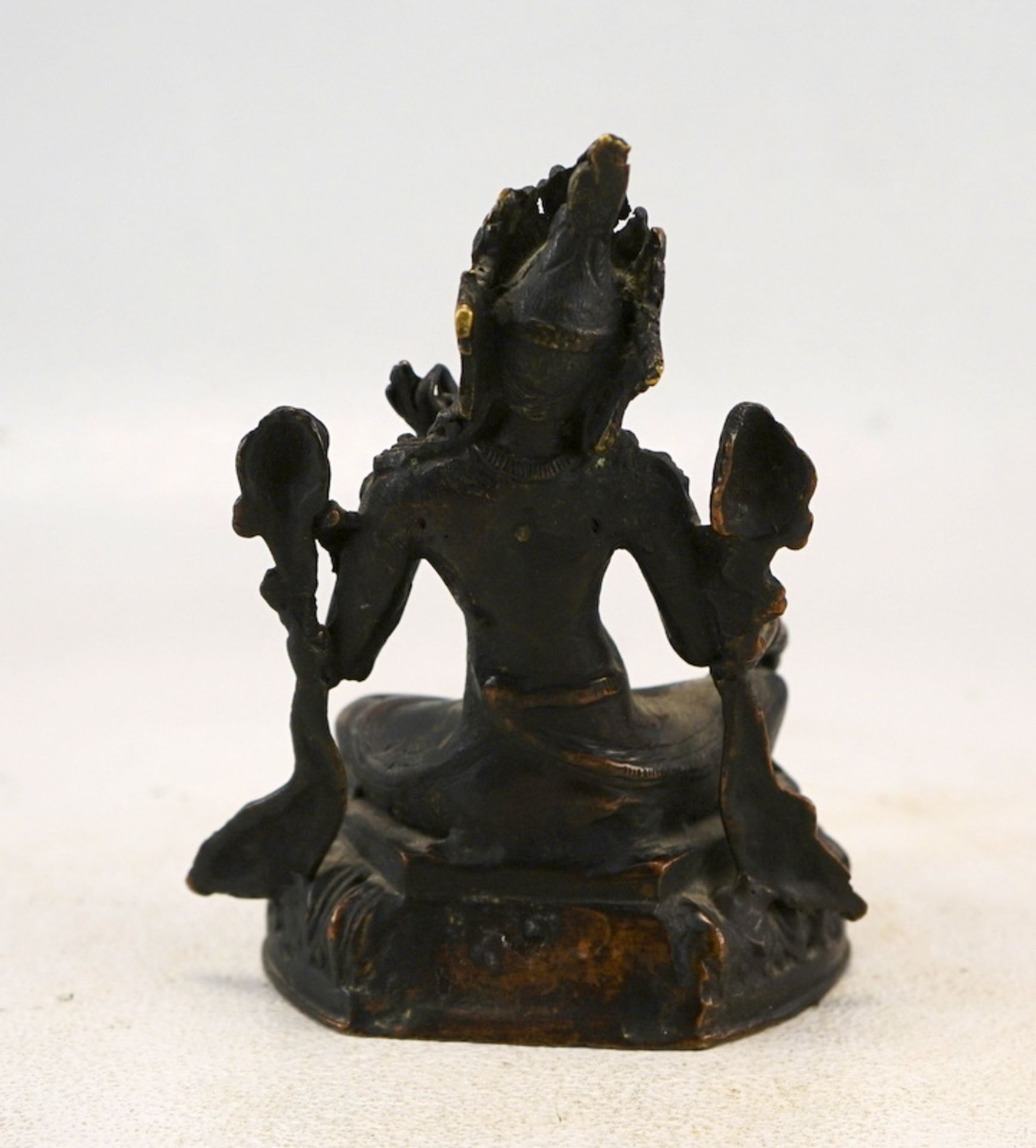 Parvati, Bronzeplastik, Indien oder Nepal, 1. H. 20. Jhd. - Bild 3 aus 4