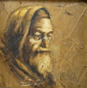niederländische Maler des 19.Jhd.: Studie eines bärtigen Mannes mit Brille, sign. "Pitt Kock", 19.