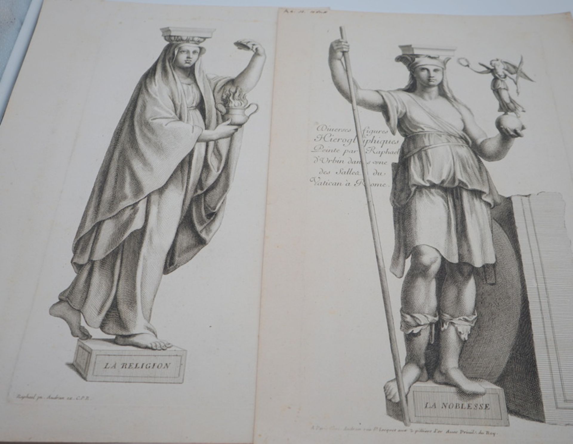 Audran, Gérard: "Diverses Figures Hiérogliphiques… " nach Raffael 10 Blatt - Image 2 of 3