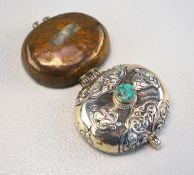 Große Tibetische Amulettkapsel, Silber und Kupfer 18./19. Jhd.