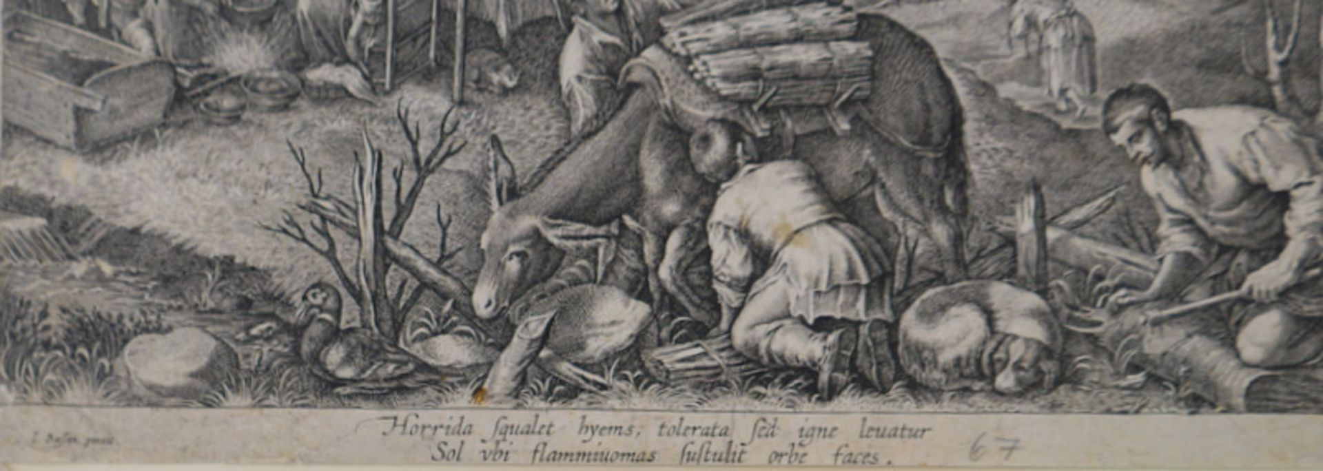 Bassano, Jacopo: Winter, früher Altmeisterdruck - Image 2 of 2