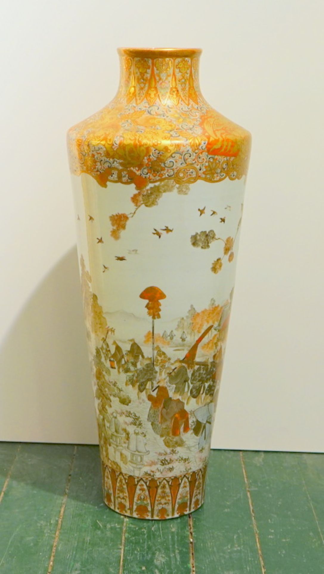 Bedeutende Japanische Vase Prozession der Inari- Meiji-Epoche - Bild 5 aus 9