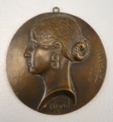 David (zugeschr.), Robert: Bronzeplakette "Rachel", datiert 1870