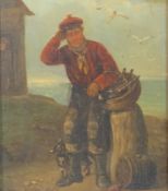 Englischer Seemann mit Wiskyfass, dat. 1855