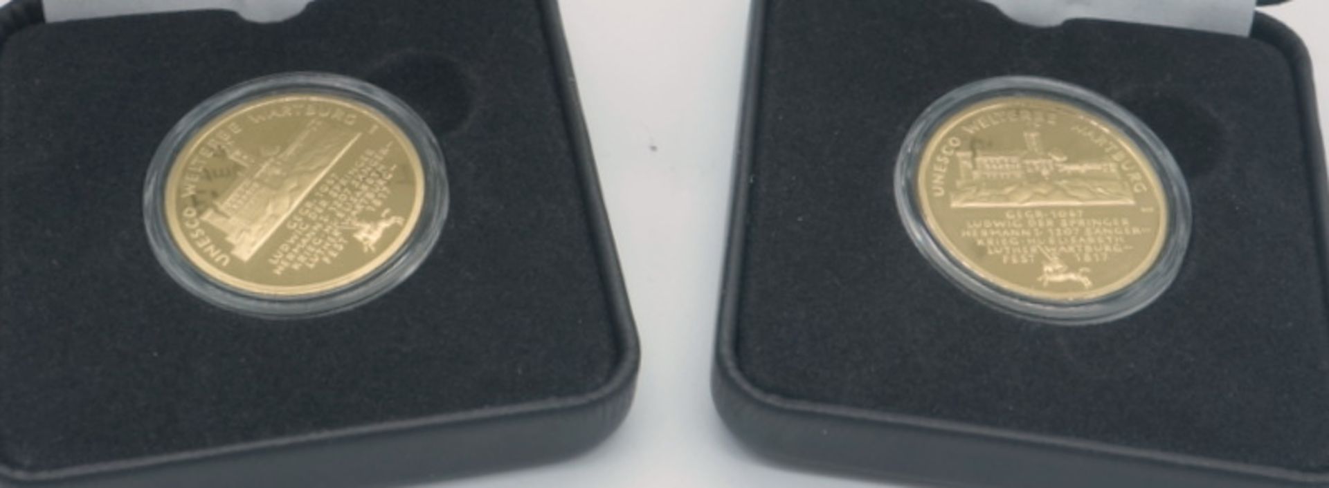 Zwei 100 Euro-Goldmünzen, 2011, je 15,55 g, 999,9 Gold
