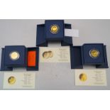 3x 50 Euro-Goldmünze "Musikinstrumente", 999,9, insges. 23,34 g