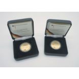 Zwei 100 Euro-Goldmünzen, 2004, je 15,55 g, 999,9 Gold