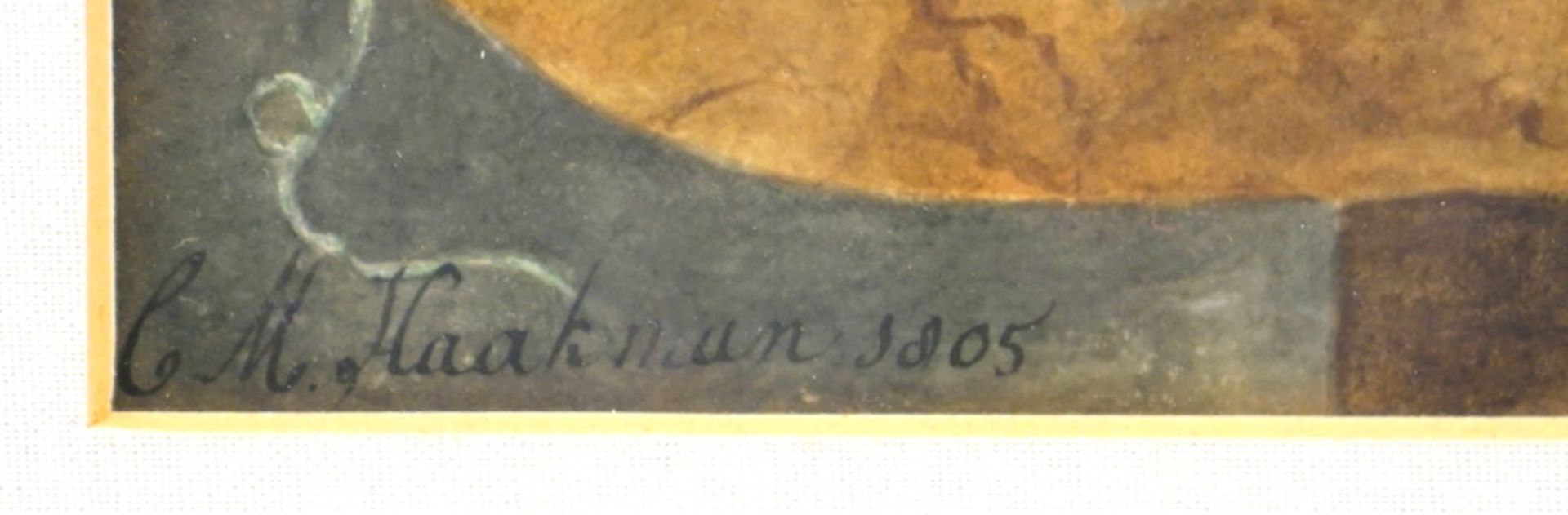 Haakman, Cornelia Maria: Früchtestilleben, Aquarell auf Papier, 1805 - Bild 2 aus 2