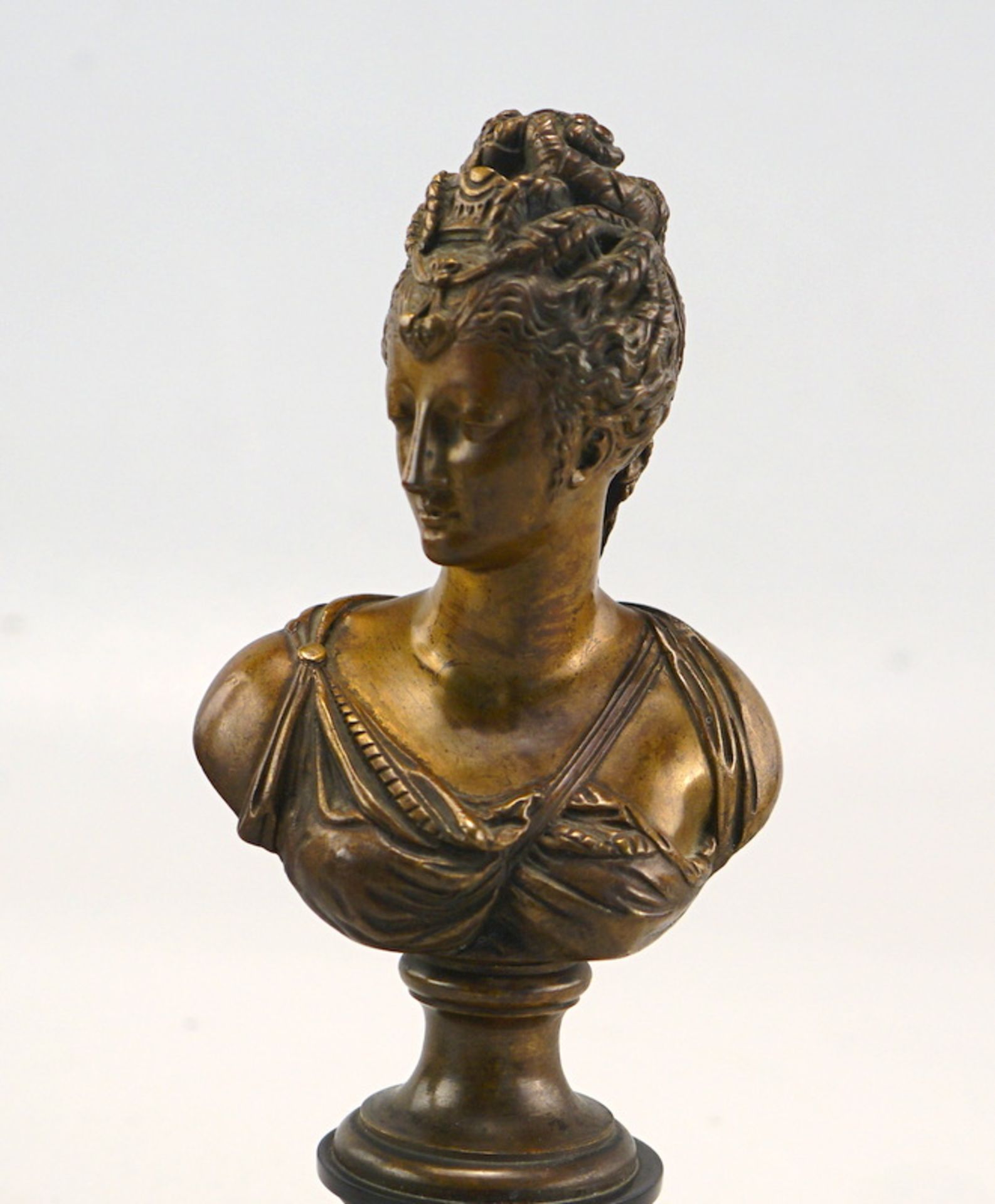 Bronzebüste der Diana, Frankreich 19. Jhd. - Image 2 of 2