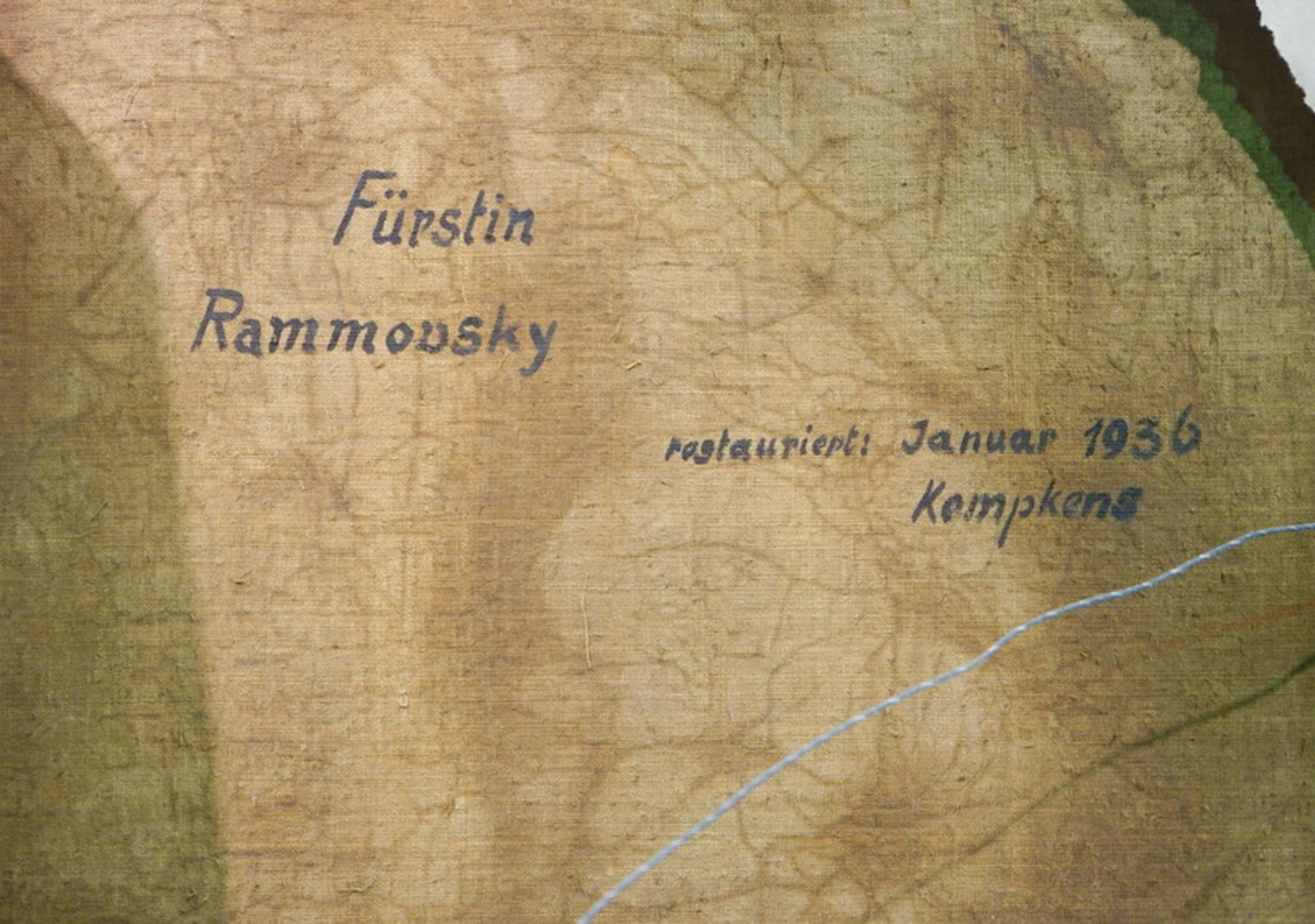 Porträt einer jungen russischen Gräfin aus dem Hause Razumovsky, um 1740/50 - Image 7 of 7