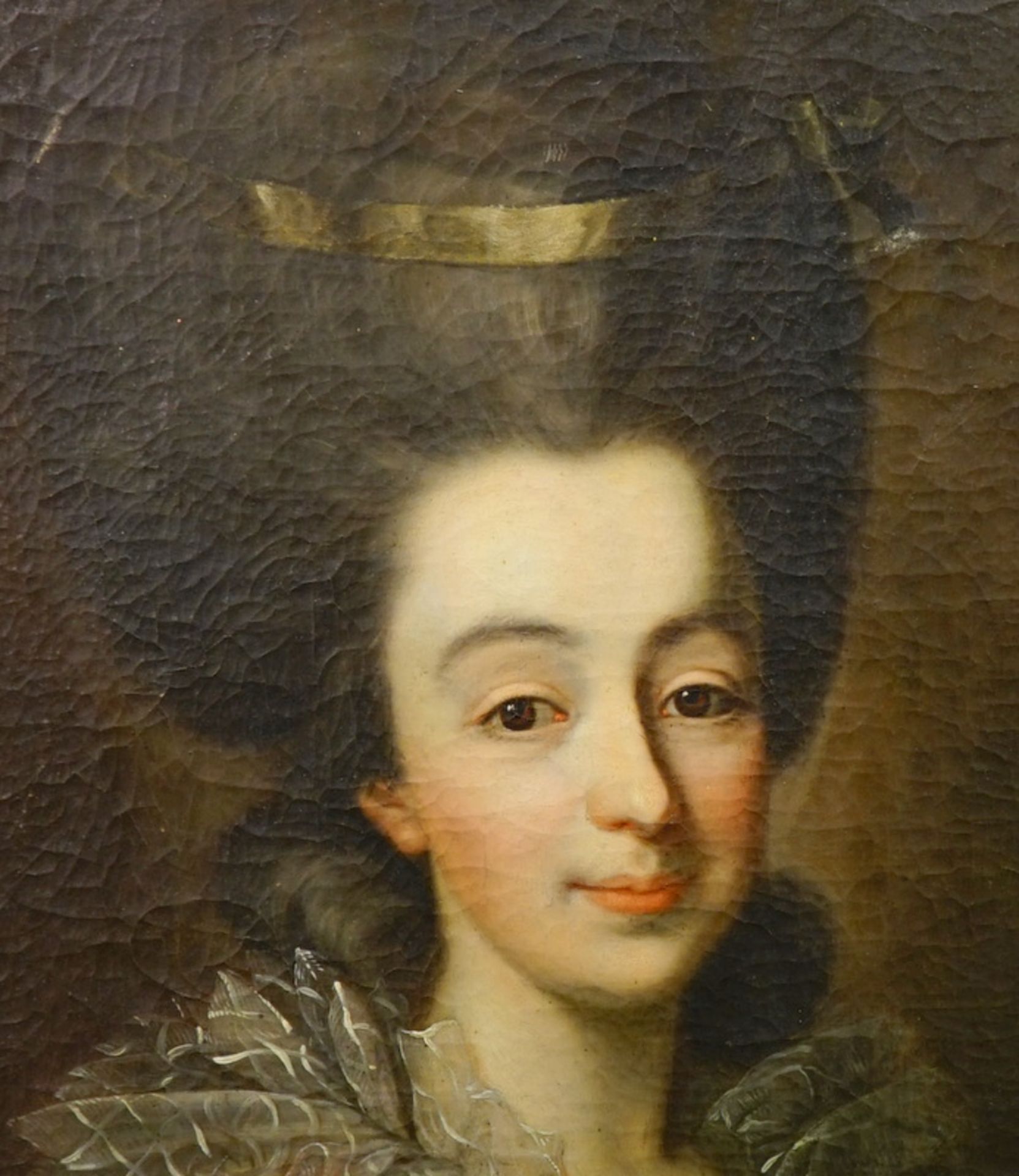 Porträt einer jungen russischen Gräfin aus dem Hause Razumovsky, um 1740/50 - Image 3 of 7