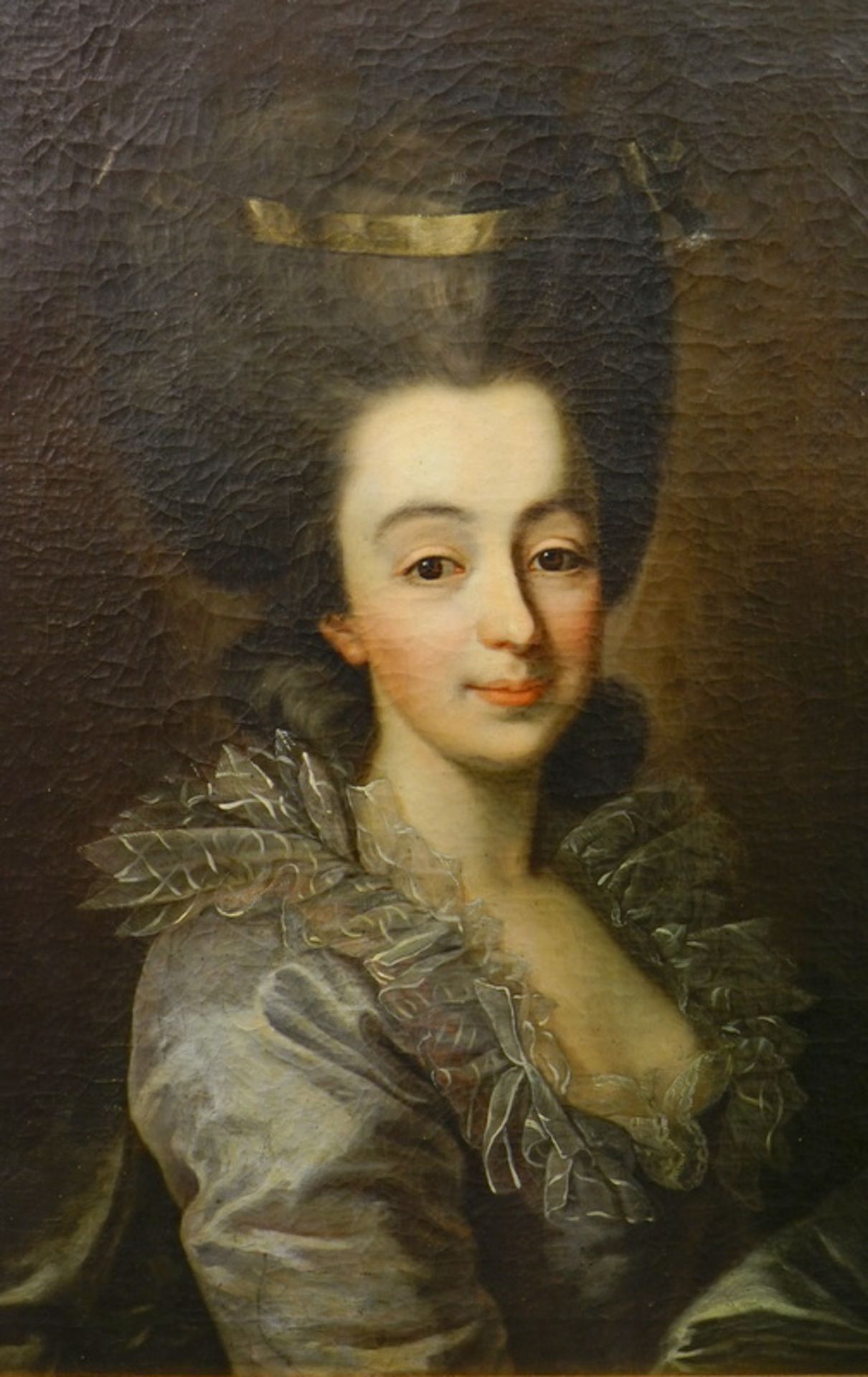 Porträt einer jungen russischen Gräfin aus dem Hause Razumovsky, um 1740/50 - Image 2 of 7