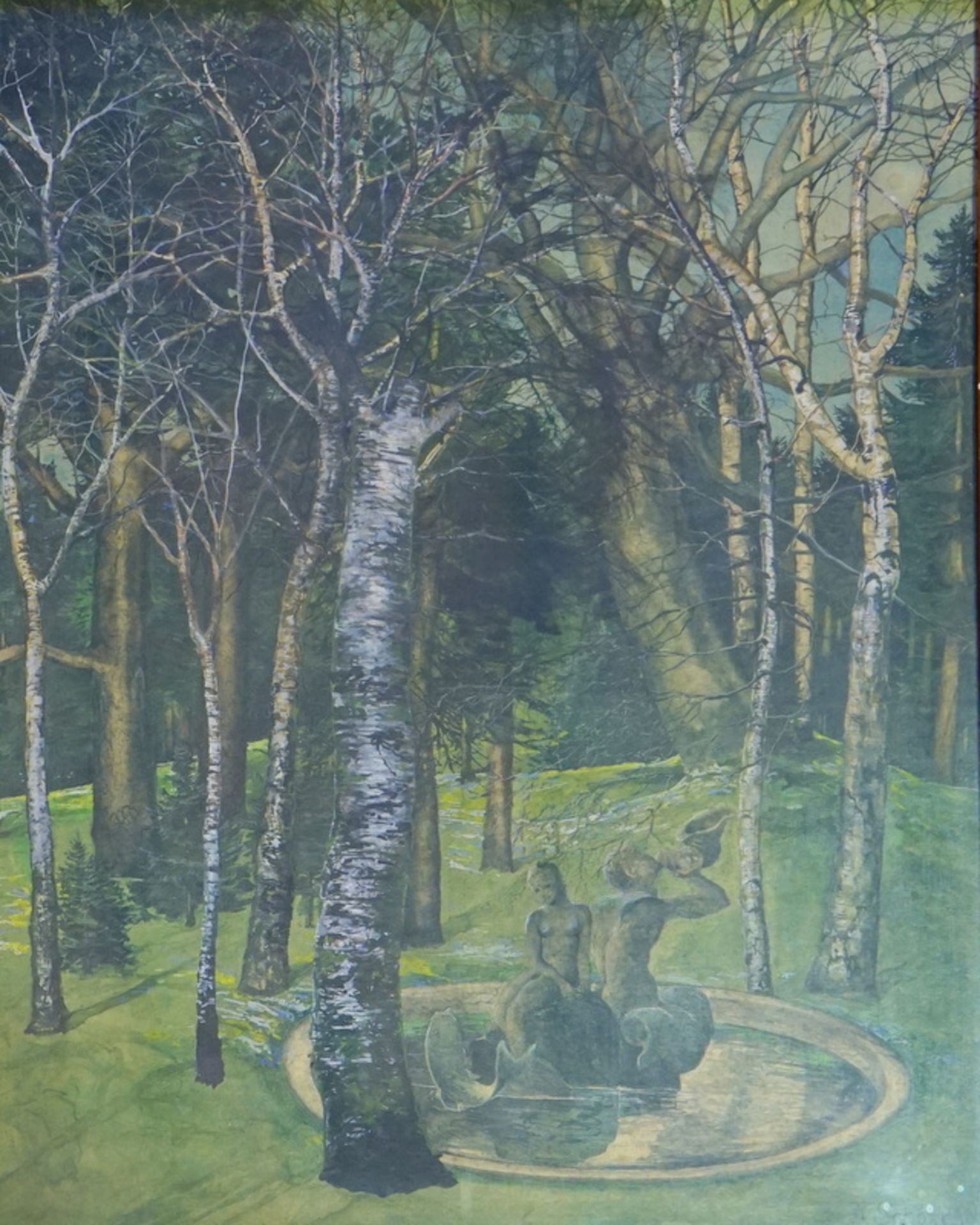 Schöne, F.: Verzauberter Wald, Mischtechnik auf Papier, 1946 - Bild 3 aus 3