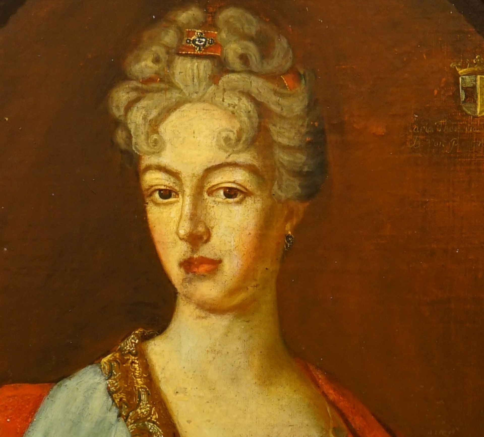 Porträt der Maria Theresia Freiherrin von Niehausen im Jahr 1722 - Image 2 of 7