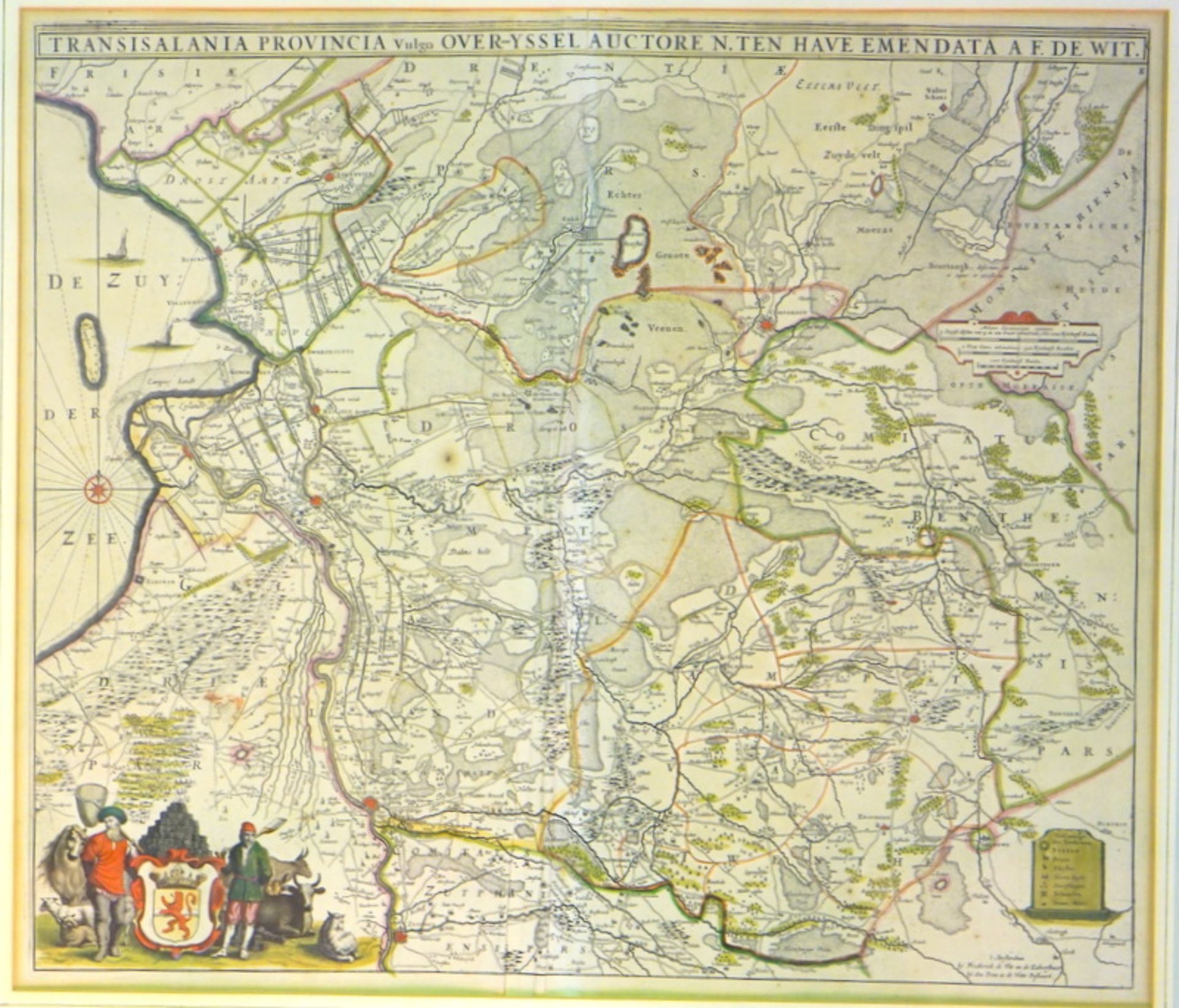 Frederick de Wit, Landkarte der Provinz Overijssel, ca. 1690