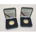 Zwei 100 Euro-Goldmünzen, 2009, je 15,55 g, 999,9 Gold