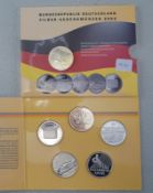 6x 10 Euro-Gedenkmünze, 925er Silber, Gesamtgew. 108 g