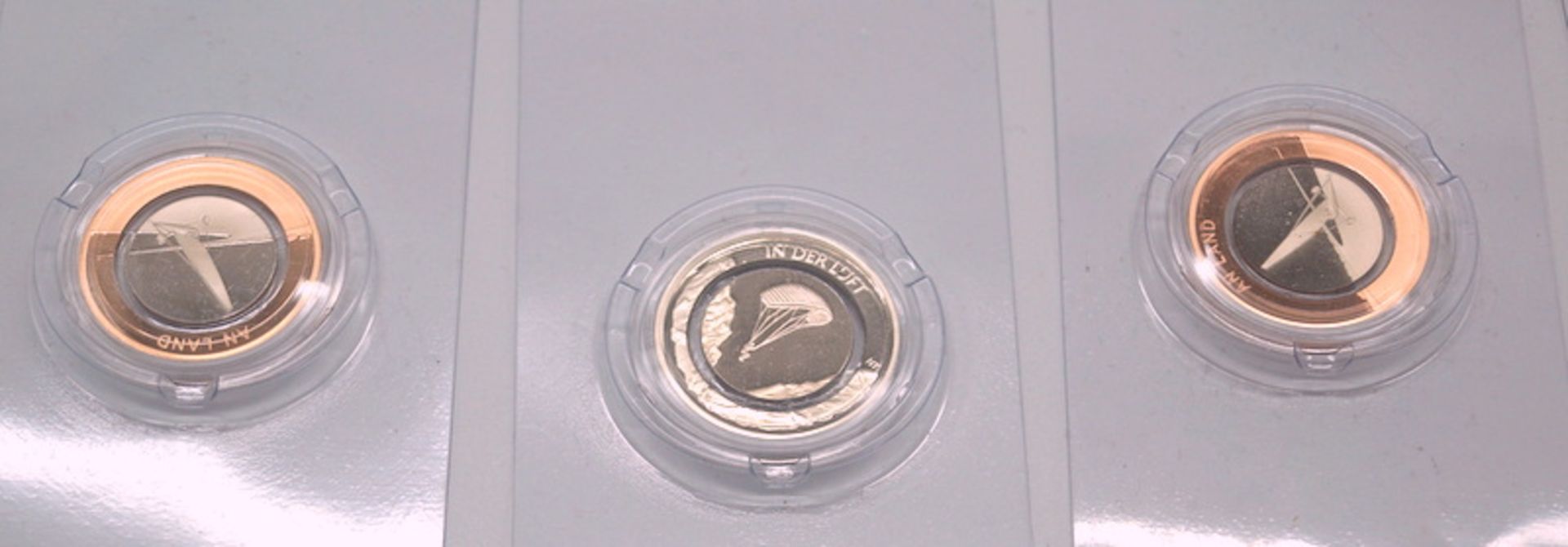 13x 10-Euro-Sammlermünze, BRD, 2020, Serie "Luft bewegt"